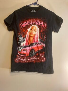 Nicki Minaj Men’s Size Small Nicki Minaj Pink Friday 2 Black Shirt Concert Style